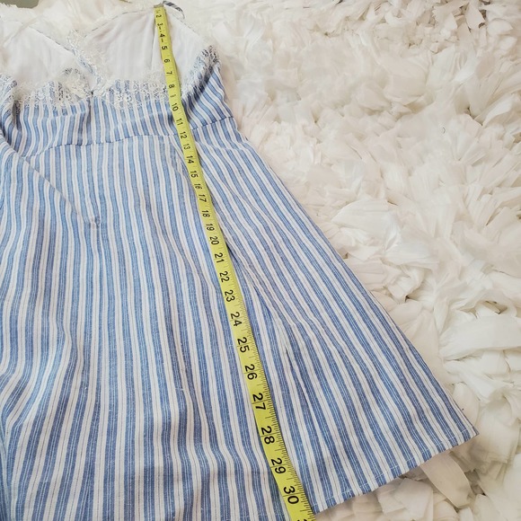 LUSH | BOUTIQUE IVY & LEO STRIPED LACE SUNDRESS SLIP DRESS WOMEN'S LARGE NWT - Picture 13 of 17